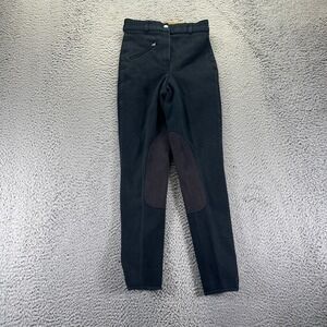 Sigma Pant Womens 26 Black Cotton Tapered Equestrian Riding Breeches Stretch